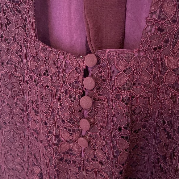 Free People Honey Honey Lace Long Sleeve Mini Dress in Potent - Picture 10 of 11